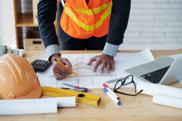 construction project manager working
